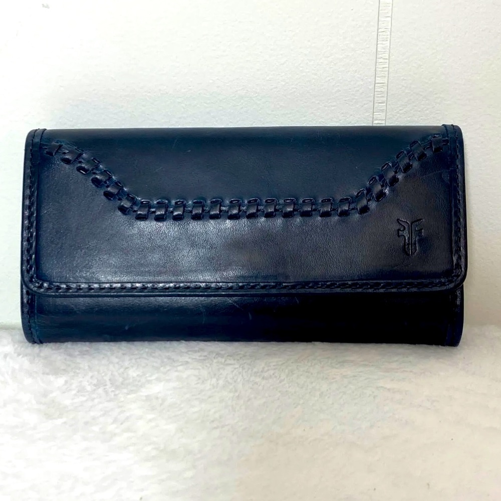 Frye Melissa Whipstitch Wallet Navy